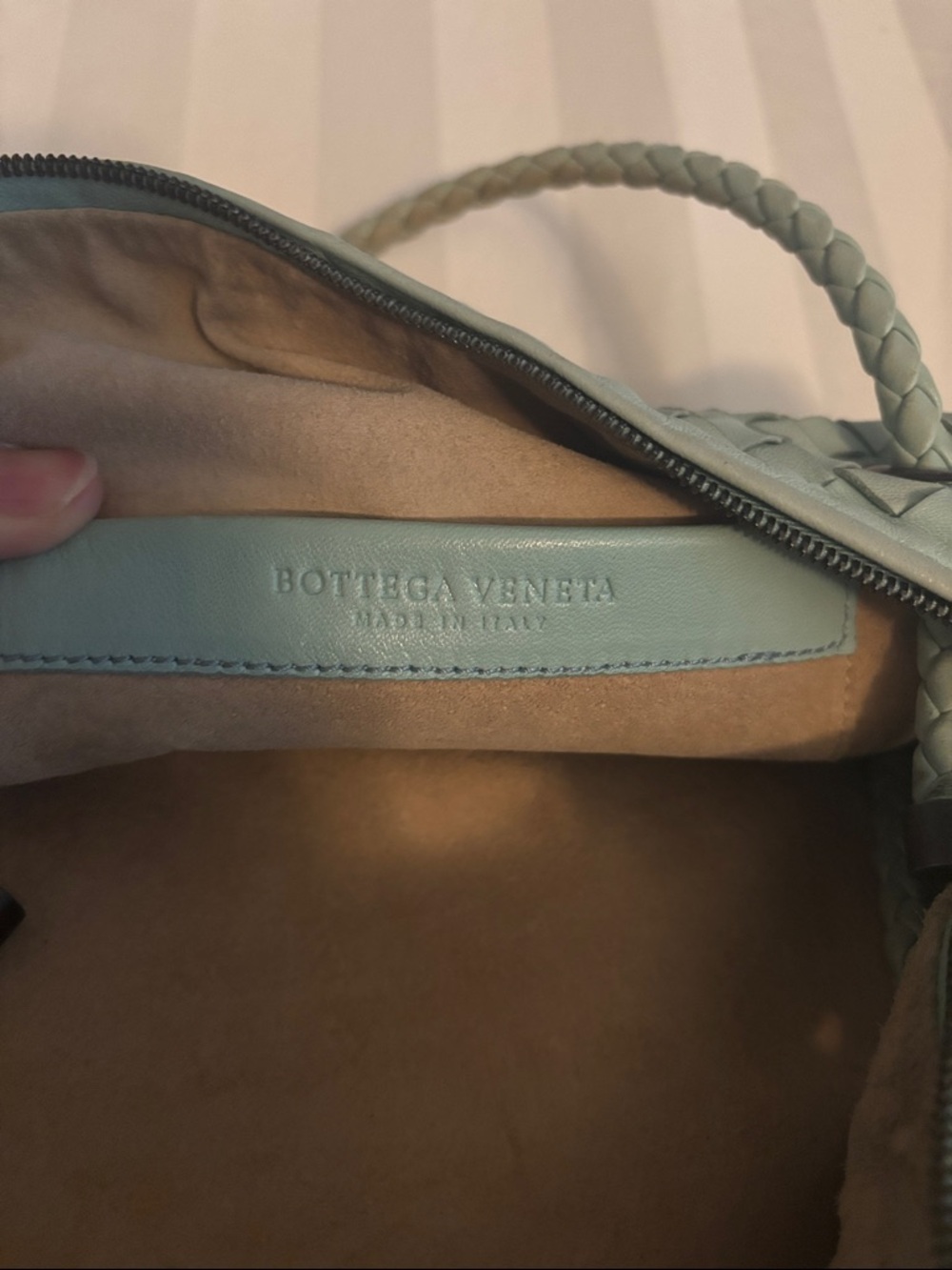 Bottega Veneta Woven Top-Handle Satchel in Light Sage - Picture 3 of 7